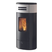 Stufa a pellet canalizzabile Yung130++ Bianco EK63