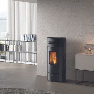 Stufa a pellet canalizzabile Yung130++ Nero opaco EK63 cover 2