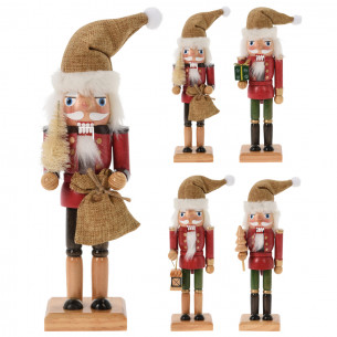 Schiaccianoci in legno Elfo H 25 cm assortito