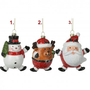 Pendente personaggio natalizio 9x5xh11 cm assortito 2