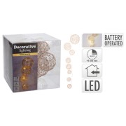 Ghirlanda natalizia Sfere dorate con 8 LED 80 cm