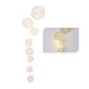 Ghirlanda natalizia Sfere dorate con 8 LED 90 cm