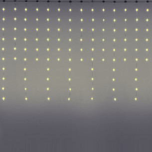 Tenda luminosa stalattiti effetto pioggia cavo trasparente 420 nano LED luce calda 810x110 cm Prequ D3764