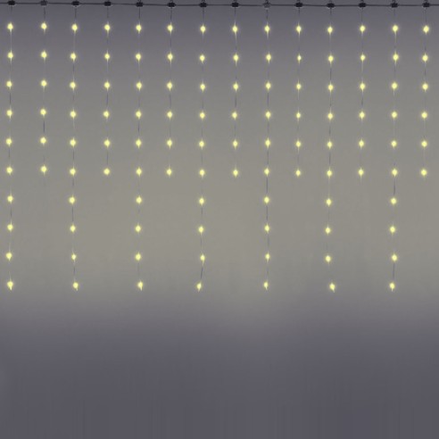 Tenda luminosa stalattiti effetto pioggia cavo trasparente 420 nano LED luce calda 810x110 cm Prequ D3764