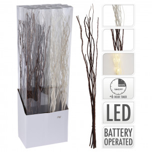 Ramo decorativo con luce LED H 75 cm confezione da 10 pz assortito
