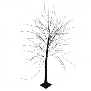 Albero di Natale luminoso nero 480 LED 120 cm bianco caldo 2