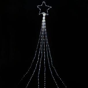 Cometa in metallo 320 nano LED luce fredda effetto caduta telecomando Prequ D3765