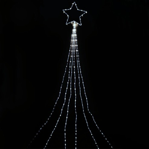 Cometa in metallo 320 nano LED luce fredda effetto caduta telecomando Prequ D3765