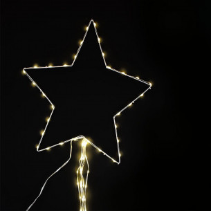 Cometa in metallo 320 nano LED luce calda effetto caduta telecomando Prequ D3766 2