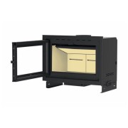 Camino a legna Screen Evo 80/2 focolare porta aperta