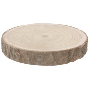 Disco decorativo in legno naturale con corteccia