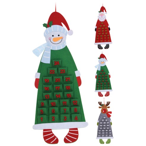 Calendario dell'avvento appendibile H85 cm assortito