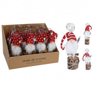 Segnaposto natalizio Babbo Natale con porta biglietto assortito