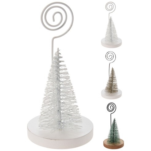 Segnaposto natalizio Albero di Natale con porta biglietto assortito