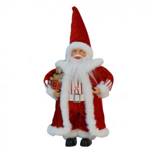 Decorazione natalizia Babbo Natale con regali H 64 cm