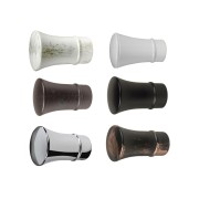 Terminali per bastone tende in metallo 2pz D. 20mm Tromba