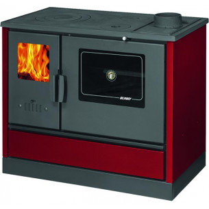 Cucina a legna Lina acciaio rosso Blinky