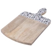 Tagliere in legno di mango decorato con manico Xmas Nature