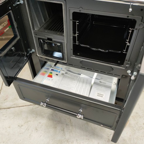 Cucina a legna Family 4.5 Bianco La Nordica cassetto