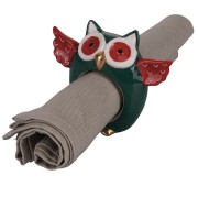 Nordic set 4 porta tovaglioli Gufetto in ceramica