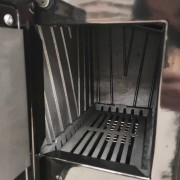 Cucina a legna Bella acciaio bianca Blinky focolare