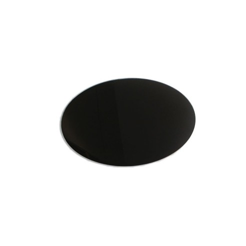 Pedana stufa Crystal Nero rotonda 1000x8mm