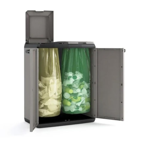 Keter armadio raccolta differenziata Split Basic grigio