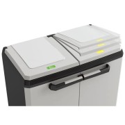 Keter armadio raccolta differenziata Split Basic grigio coperchio