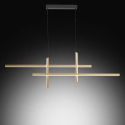 Trinidad lampadario LED alluminio nero e oro, 1900 lm, Novecento