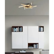 Plafoniera Trinidad LED nero, oro, 1685LM, Novecento