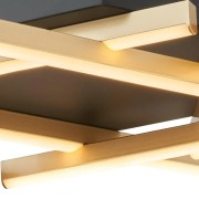 Plafoniera Trinidad LED nero, oro, 1685LM, Novecento dettaglio