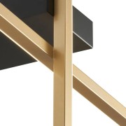 Trinidad plafoniera LED integrato, nero/oro, 1050LM, Novecento