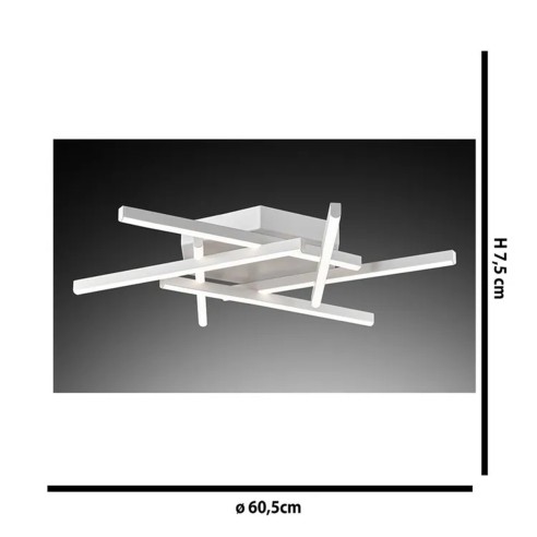 Plafoniera Trinidad LED bianco, 1685LM, Novecento