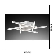 Plafoniera Trinidad LED bianco, 1685LM, Novecento