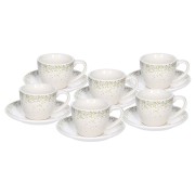 Tazzine caffè con piattino 80 cc Astrid New Bone China 6pz Tognana