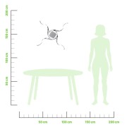 Evelin plafoniera moderna LED, alluminio, 1960LM, cromo, Novecento