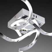 Evelin plafoniera moderna LED, cromo, metallo Novecento