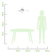 Evelin plafoniera moderna LED, alluminio, 1960LM, cromo, Novecento