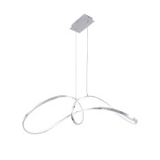 Evelin lampadario moderno LED  alluminio cromo, 2239 lm, Novecento