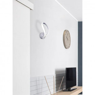 Applique moderno India LED metallo, bianco Novecento 2