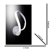 Applique moderno India LED metallo, bianco Novecento