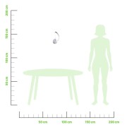 Applique moderno India LED metallo, bianco Novecento