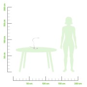 Roxie Lampada da tavolo LED integrato cromato H32 cm Novecento dimensioni