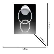 Kara applique LED integrato, metallo bianco