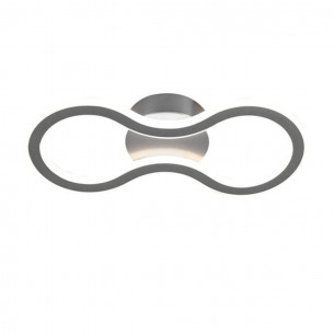 Giorgia plafoniera LED in metallo, argento, Novecento 2