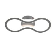 Giorgia plafoniera LED in metallo, argento, Novecento