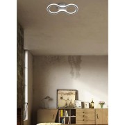 Giorgia plafoniera LED in metallo, argento, Novecento