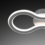 Giorgia plafoniera LED in metallo, argento, Novecento dettaglio