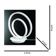 Lampada da tavolo Kara LED integrato bianco Ø25 cm