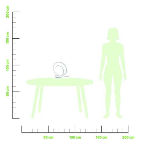 Lampada da tavolo Kara LED integrato bianco Ø25 cm